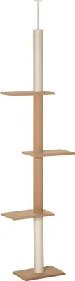 Image de Fortuna Lai Arbre à chat réglable en hauteur 228-260 cm Arbre à grimper pour chats Arbre à chat en kaki
