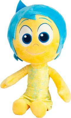 A plush toy of the character Joy from Disney Pixar's Inside Out.