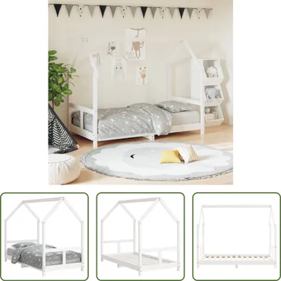 Immagine prodotto di The Living Store Lettino bianco 80x160 cm in legno di pino massiccio