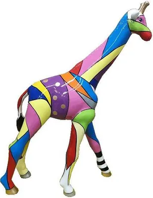 Produktbild von Abstrakte Design Statue Bunte Skulptur Figuren Handbemalt Dekoration Statuen