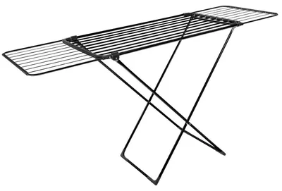 Image de Séchoir à linge MAGIC noir extensible Séchoir à linge sur pied Séchoir à linge à ailes Séchoir à linge pliant Séchoir à linge