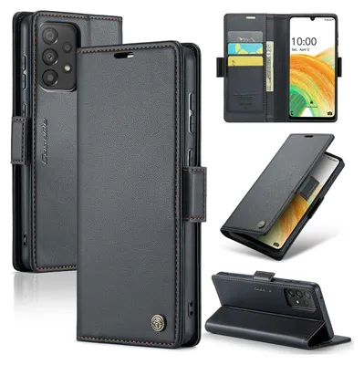Obrázek produktu pro Galaxy A33 5G Case, kožené pouzdro s funkcí stojánku pro Samsung Galaxy A33 5G Black