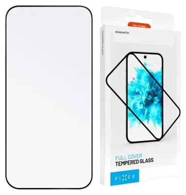 Produktbild von Gehärtetes Glas für iPhone 16 Pro, Fixed Full Cover 2.5D Tempered Glass, Transparent mit Schwarzen Rahmen