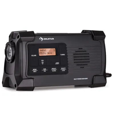 Obrázek produktu pro Auna Radio, dobíjecí DAB rádio, DAB Plus rádio s Bluetooth, rádio na baterie, DAB/DAB+/FM, kuchyňské rádio s LCD displejem, budík, malé retro rádio, rádio se síťovou zástrčkou, USB a streamováním, 1W