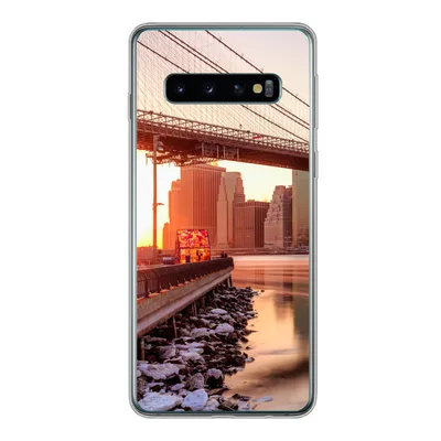 Produktbild von MuchoWow® Handyhülle Schutzhülle Hülle für Samsung Galaxy S10 New York - Brooklyn - Brücke Silikon Softcase Handy Hülle - Handytasche