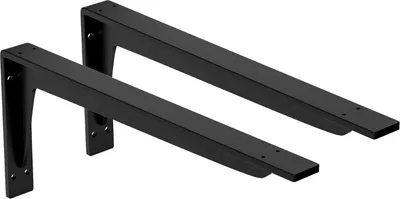 Produktbild von 2x Schwerlast Regalhalter Regalhalterung Regalträger Regal Winkel Wand bis 200kg Schwarz 340x145mm