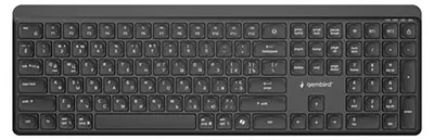 Image de Gembird KB-WPS-03, Format complet (100 %), Sans fil, Technologie sans fil RF + Bluetooth, Disposition QWERTY, Noir