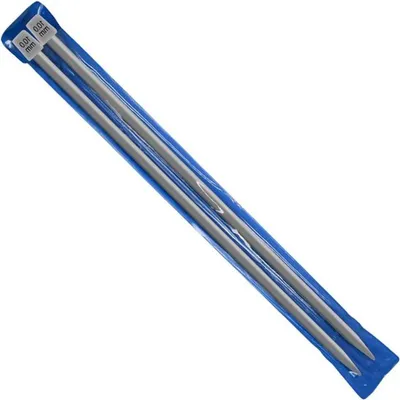Set von 2 Aluminium Stricknadeln von 35 cm - Einfache Stricknadeln für Pullover und Accessoires (10mm)