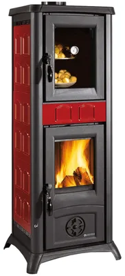Produktbild von La Nordica Gemma Forno Freistehend Brennholz Schwarz, Burgund