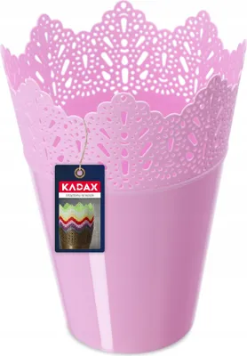 Obrázok produktu pre Kvetináč KADAX "Calade", kvetináč s motívom čipky, 16,5 cm, vysoký, ružový
