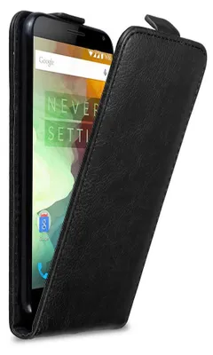 Produktbild von Cadorabo Hülle für OnePlus 2 Schutz Hülle in Schwarz Flip Etui Handyhülle Case Cover