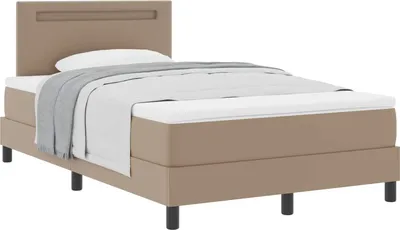 Productafbeelding van Boxspringbed met matras Cappuccino 120 x 200 cm Kunstleer