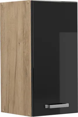 Produktbild von Hängeschrank Vicco R-Line Schwarz Hochglanz 30 cm, Model 41122