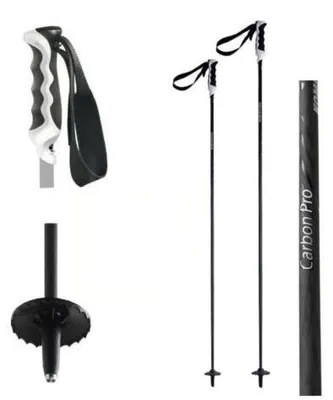Produktbild von Komperdell Alpin Skistock Carbon Black CARBON SKISTÖCKE Duplo-Griff Pole - Groesse: 115 cm