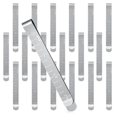 Produktbild von 20 Stück Nähklammern, Saumklammern Aus Edelstahl, Saumwerkzeug Aus Metall, 7,6 cm, Nähklammern mit Maßangaben