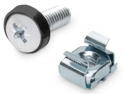 Produktbild von Befestigungssatz für 483mm (19")-Komponenten, 50 Stück (silber, M6)