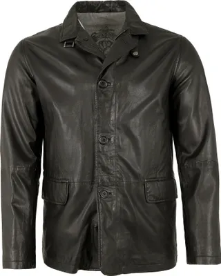 Produktbild von MADDOX - Herren Lederjacke Lammnappa schwarz : 56