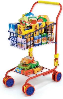 Immagine prodotto di Carrello della spesa colorato con contenuto