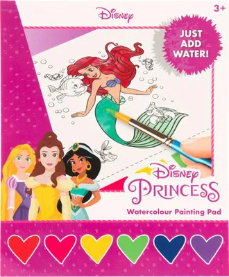 Produktbild von Sambro Disney Princess Farben mit Wasserfarbenblock, 27-tlg.