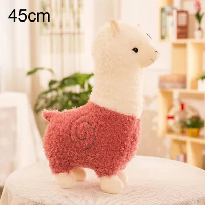 Productafbeelding van 45 cm Gras, modderpaard, alpaca, pop, pluchen speelgoed (roze)