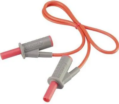 Immagine prodotto di VOLTCRAFT Cavo di prova di sicurezza altamente flessibile [spina lamellare 4 mm - spina lamellare 4 mm] 0,5 m rosso MSB-501 10 A (VC