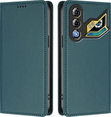 Image de Etui en cuir pour ZTE nubia Neo 3 GT, étui magnétique en cuirPolyuréthaneavec support Vert