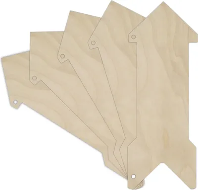 Obrázek produktu pro Creative Deco 5 x Dřevěný Přívěsek se šipkou | 30 x 11 cm | Prázdné Dřevěné Závěsné Znamení | Dřevěné Deskové Výřezy pro Malování Zdobení Dárků a Decoupage | Dřevěná Deska na Dveře