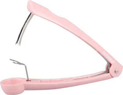 Produktbild von Dr. Oetker Kirschentkerner 14 cm, entkernt Kirschen kuchen- und einmachgerecht im Handumdrehen, Klinge aus Metall, mit Haltegummi zum platzsparendem Verstauen, (Farbe: rosa)