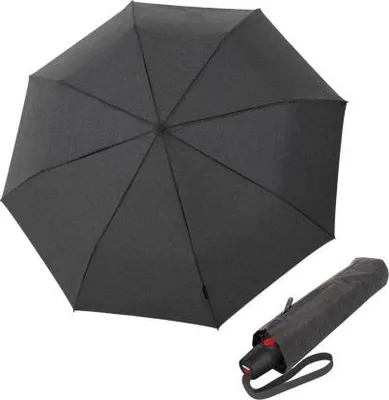 Zdjęcie produktu dla Knirps KNIRPS T.200 Medium Duomatic Melange czarny - elegancki, w pełni automatyczny parasol