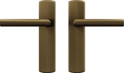 Produktbild von AXA Türbeschlagset für Innentüren - Curve Click Milan - Türgriff Bronze - Türgriff mit Schutzschild