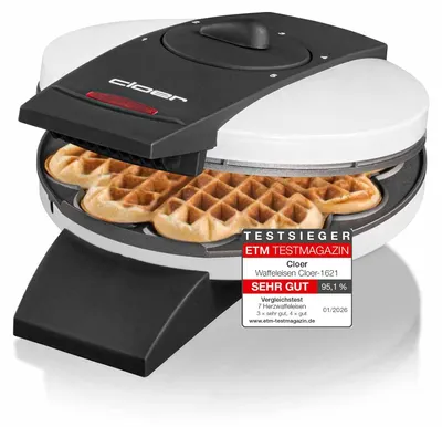 Zdjęcie produktu dla Cloer Gofrownica serce 930 W bezstopniowa regulacja 15,5 cm
