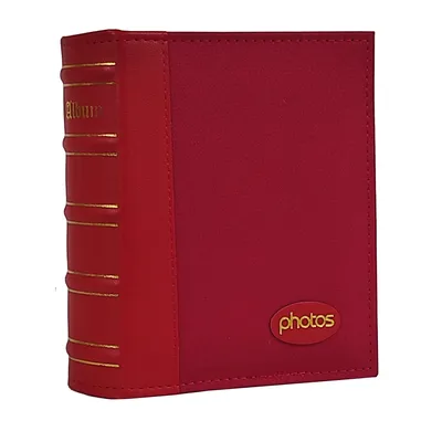 Immagine prodotto di Album BA 46200 per 200 foto 10x15 PAGINE NERE, tessuto, ROSSO