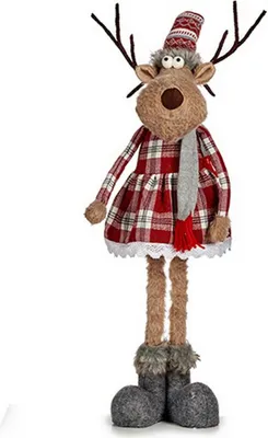 Produktbild von Krist+ Deko-Figur Schal Hirsch 17 x 78 x 24 cm Rot Grau