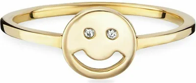 Zdjęcie produktu dla pierścionek cai ze srebra próby 925 pozłacany Smile