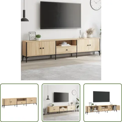 Immagine prodotto di The Living Store Mobile TV con cassetto rovere Sonoma 200x25x44cm Materiale legno