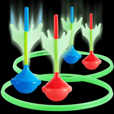 Dartspiel-Set mit 2 leuchtenden Zielkreisen und 4 Pfeilen