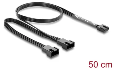 Produktbild von Delock Y-Lüfterkabel 1 x 4 Pin PWM Buchse zu 2 x 4 Pin