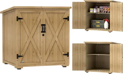 Produktbild von Outdoor Aufbewahrungsbox Gartenbox Kissenbox, wetterbeständig, Asphaltdach, 77,5 cm x 88 cm x 90 cm, Dunkelgrau