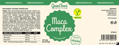 Produktbild von GreenFood Nutrition Maca-Komplex 120 kapslí