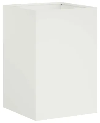 Image de vidaXL Pot de jardin blanc, 40 x 40 x 60 cm, en acier laminé à froid