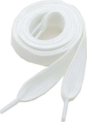 Produktbild von Flache Schnürsenkel - Breit - 20mm - Weiss - 140 cm