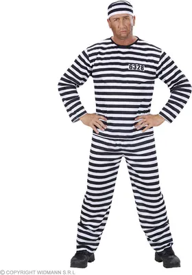 Image de Costume Prisonnier - S -3XL - Costume Prisonnier XXL - 56