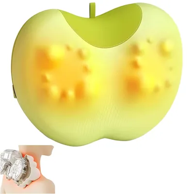 Produktbild von Nackenmassagekissen – Wärmende Massagemaschine mit 3D-Knetfunktion, 2 Modi & 3 Intensitäten, Rotlichtwärme – für Nacken, Schultern, Rücken – für Zuhause, Büro, Auto