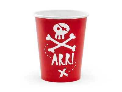 Produktbild von PartyDeco KPP15-007-EU1, 220 ml, Papier, Rot, Weiß, 75 mm, 75 mm, 115 mm