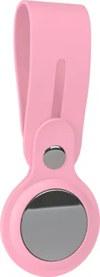 Produktbild von EAZY CASE Silikon Schutzhülle Anhänger kompatibel mit AirTag, Hülle mit langer Schlaufe zur Aufbewahrung von AirTags mit Schlüsselanhänger, Kratzfest, Schlüsselanhänger, Stoßfest, Rosa