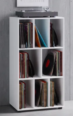 Produktbild von VCM Schallplatten Regal Archiv LP Möbel Archivierung "Schaltino" Weiß