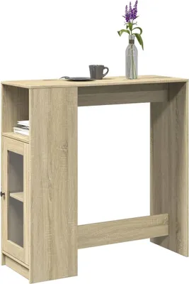 Produktbild von "im Angebot" Bartisch mit Regal Sonoma-Eiche 101x40x103,5 cm Holzwerkstoff - Esstische CC24019
