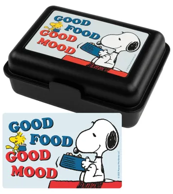 Lunchbox Snoopy – Brotdose mit Trennwand, schwarz, 1,5 l