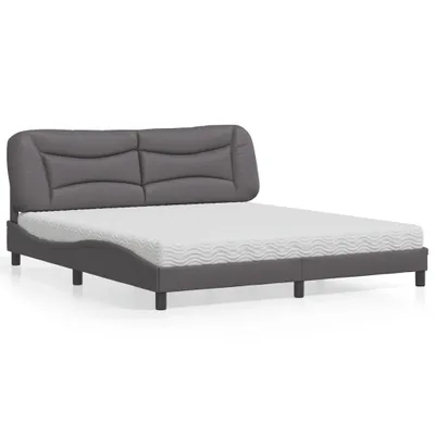 Produktbild von Möbel Bett mit Matratze Grau 180x200 cm Kunstleder - Klassische Betten 3208741