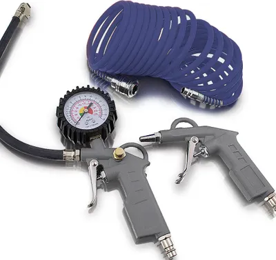 Produktbild von Bituxx® 3 tlg. Druckluft Zubehör Set für Kompressor Schlauch Reifendruck Ausblaspistole MS-14456